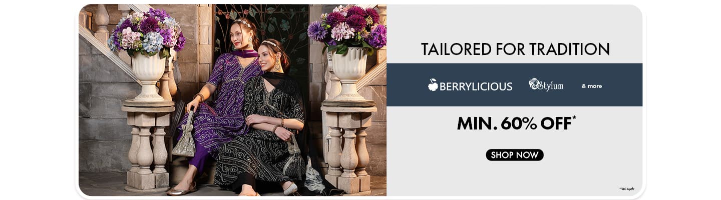 Best of Ethnic Kurtas and Kurta Sets Min 60 Berrylicious, Stylum and More